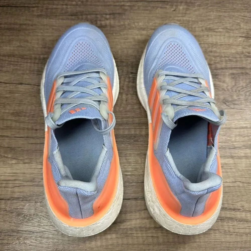 Adidas~Women's~ Ultraboost Light, Blue/Orange Running Shoes~Size 8 - Picture 6 of 10